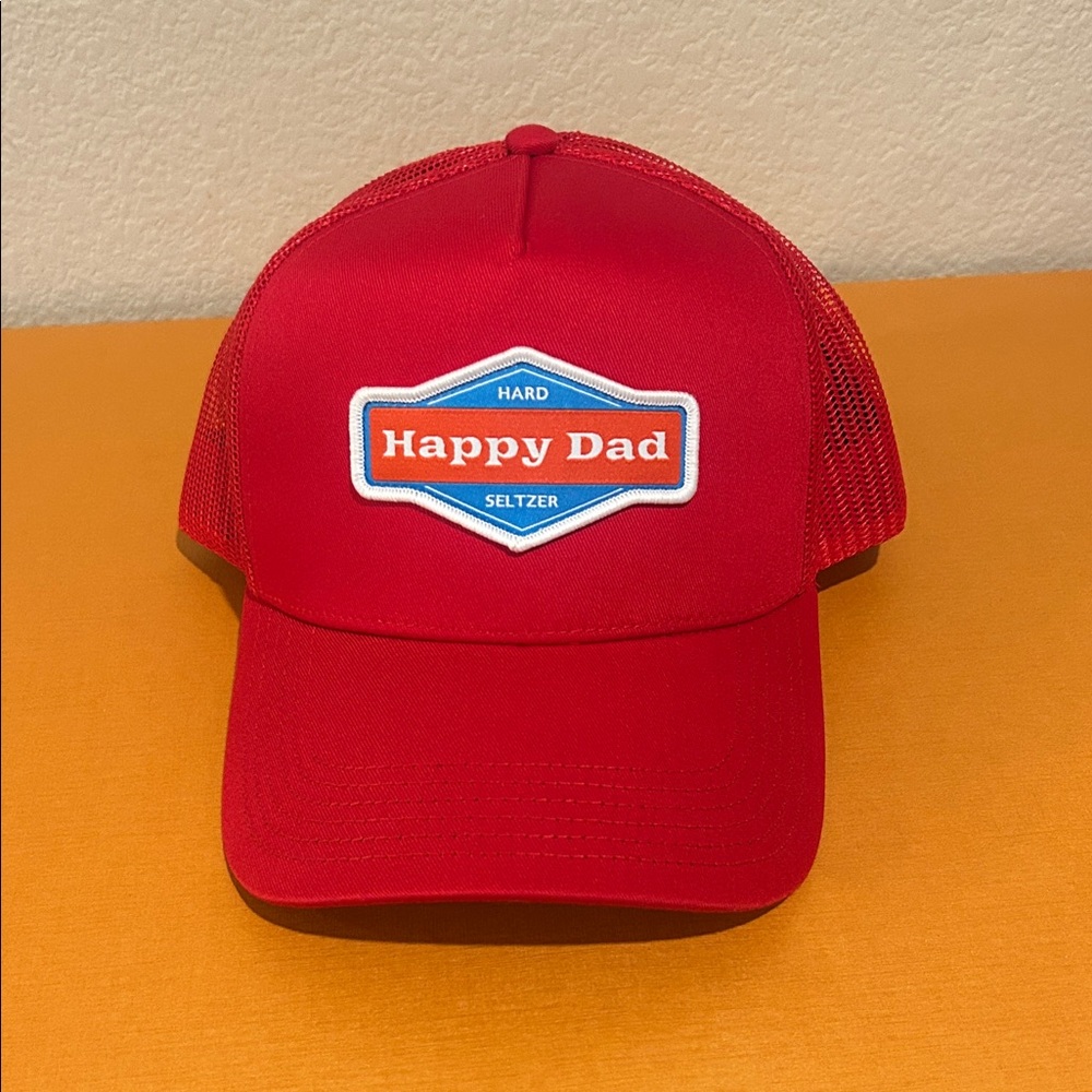 Red Happy Dad Trucker Hat